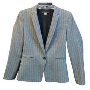 Sophisticated Antonio Melani Gray Pinstripe Blazer